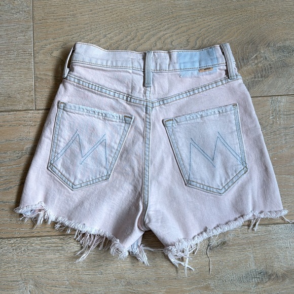EUC Mother pink denim washed high waisted cutoffs, 23, soft with no rips/stains - Picture 2 of 5